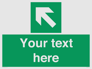 Custom Arrow Top Left Sign